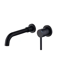 Phying Wall Mount Faucet for Bathroom Sink or Bathtub, Single Handle 2 Holes Brass Rough-in Valve Included