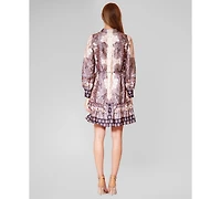 julia jordan Women's Collared Tiered Shirt Dress