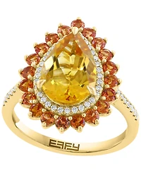 Effy Collection Citrine (3-3/5 ct. t.w.) & Diamond (3-5/8 ct. t.w.) Ring in 14k Yellow Gold
