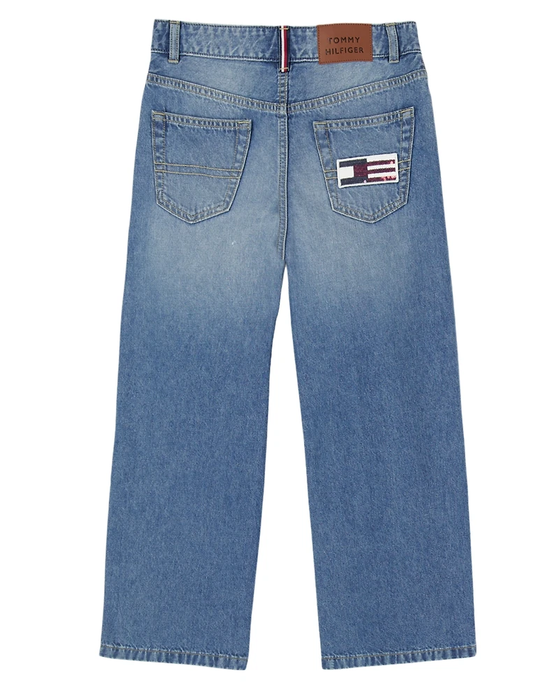 Tommy Hilfiger Girls' 7-16 Wide-Leg Jeans