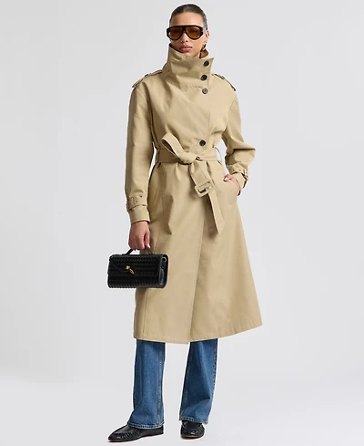 Avec Les Filles Women's Funnel Neck Slouchy Trench