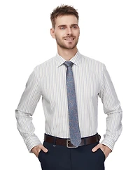 Bar Iii Men's Harvest Stripe Slim-Fit Stretch Spread Collar Dress Shirt, Macy's Exclusive