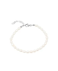 Spero London Natural Freshwater Real Seed Pearl Strand Bracelet