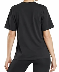Blue Ice Women's Loose Fit Short Sleeve Crew Neck Solid Tee