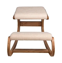 Sugift Ergonomic Kneeling Chair with Birch Wood Frame, Rocking Base for Home and Office