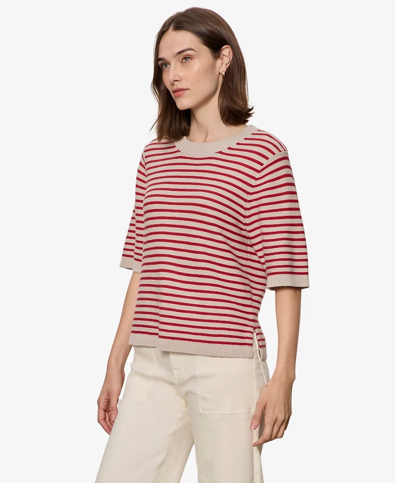 Sanctuary Women's Semi-Cropped Crewneck Sweater