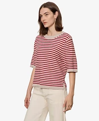 Sanctuary Women's Semi-Cropped Crewneck Sweater
