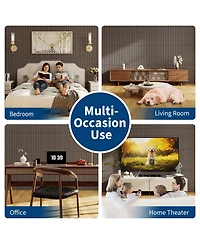 gaomon Piece 3D Fluted Wood Slat Acoustic Soundproof Wall Panels for Noise Reduction