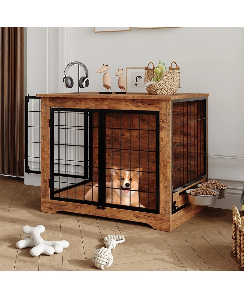 Gaomon Heavy Duty Wooden Dog Crate Furniture