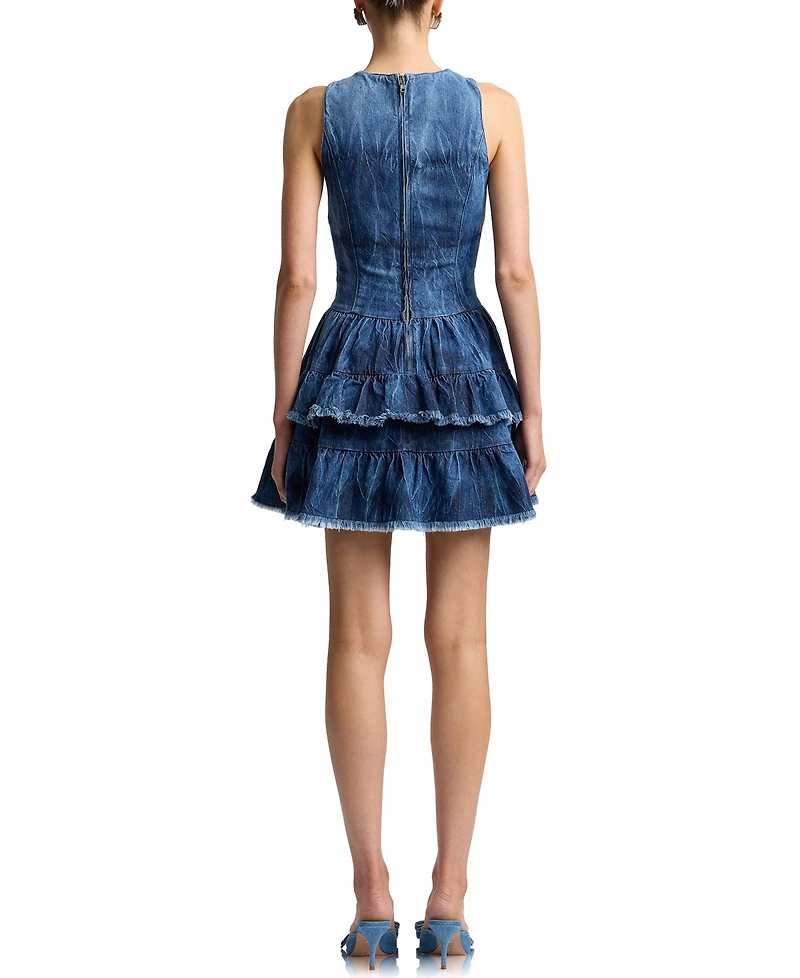 Avec Les Filles Women's Tie-Dye Denim Dress