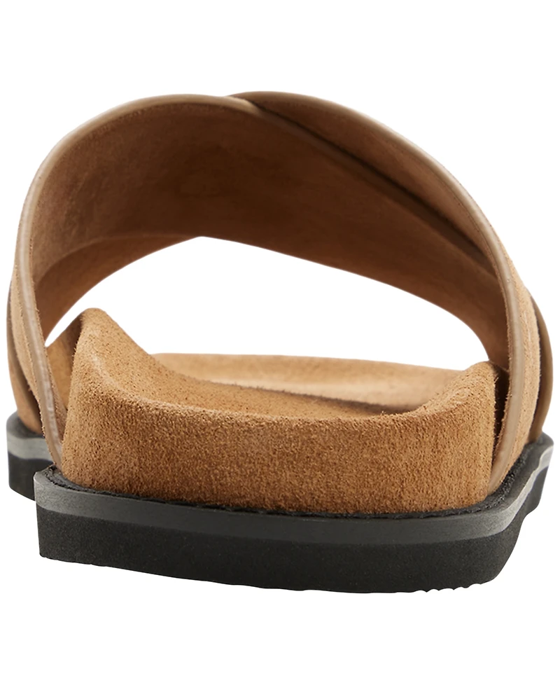 Gh Bass Men's Charleswood Cross Strap Suede Slide Sandals