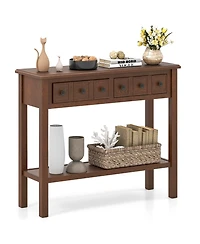 Slickblue 38" Entryway Console Table with 2 Drawers and Bottom Shelf