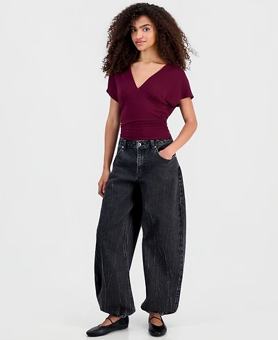 Madden Girl Juniors' Balloon-Leg Jogger Jeans