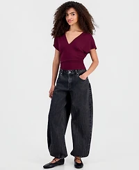 Madden Girl Juniors' Balloon-Leg Jogger Jeans