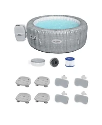 Bestway Coleman Honolulu AirJet Hot Tub with 4 SaluSpa Seat and 4 Headrest Pillows