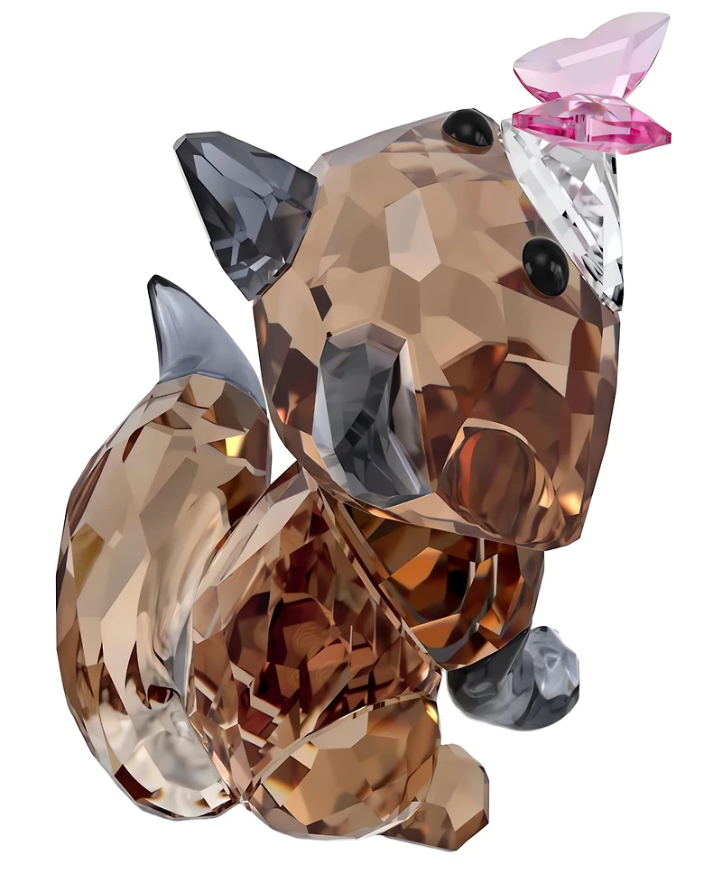 Swarovski Idyllia Fox and Butterfly Crystal Figurine