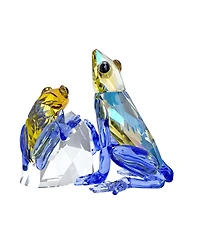 Swarovski Idyllia Frog and Baby Crystal Figurine