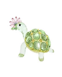 Swarovski Idyllia Tortoise and Daisy Crystal Figurine