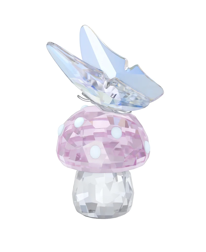 Swarovski Capsule Mushroom and Butterfly Crystal Figurine