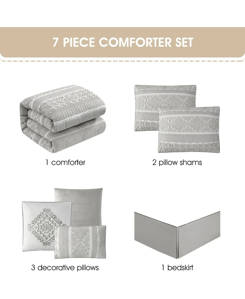 Stratford Park Illusa Floral 7-Pc. Comforter Set