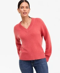 Charter Club Womens 100 Cashmere V Neck Relaxed Sweater Macys Exclusive
