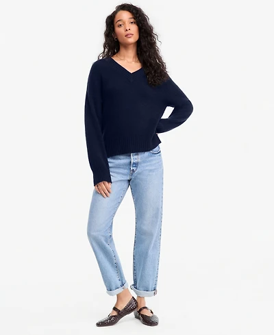 Charter Club Women's 100% Cashmere V-Neck Relaxed Sweater, Macy's Exclusive