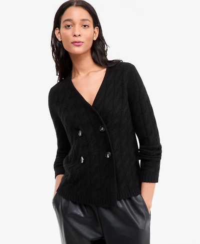 Charter Club Women's 100% Cashmere Cable-Knit V-Neck Cardigan, Macy's Exclusive
