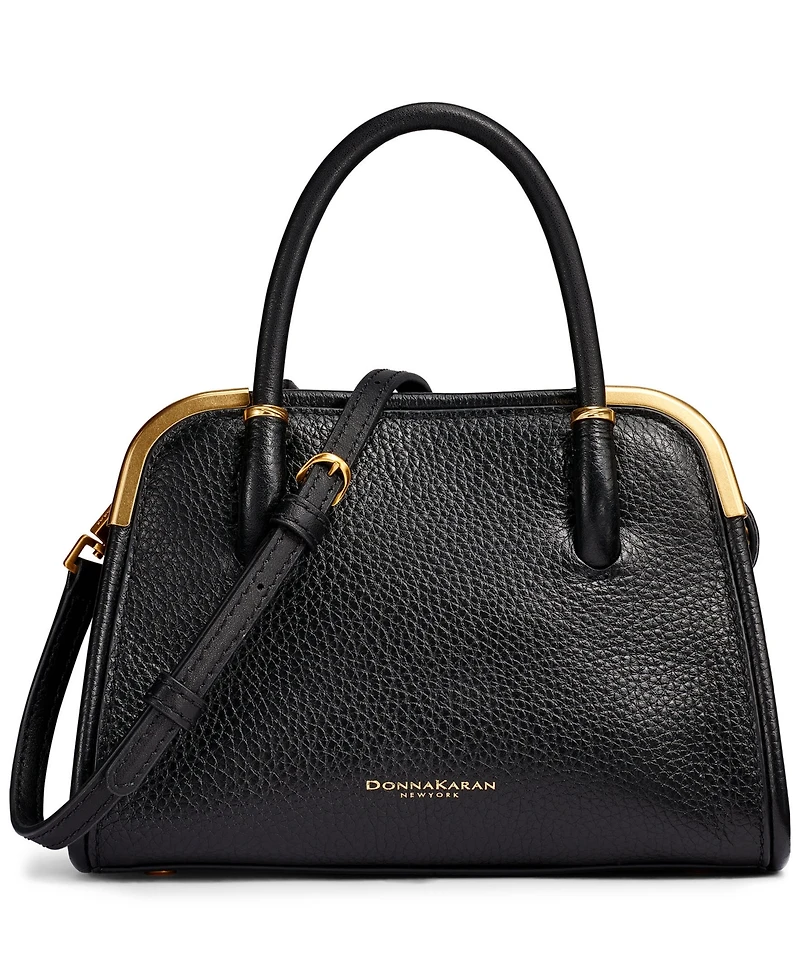 Donna Karan New York Leather Small Crossbody Satchel Handbag