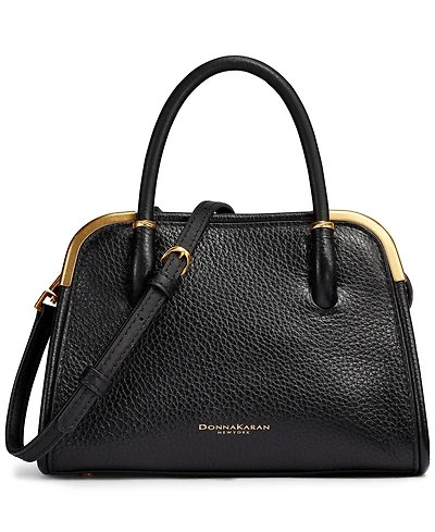Donna Karan New York Leather Small Crossbody Satchel Handbag