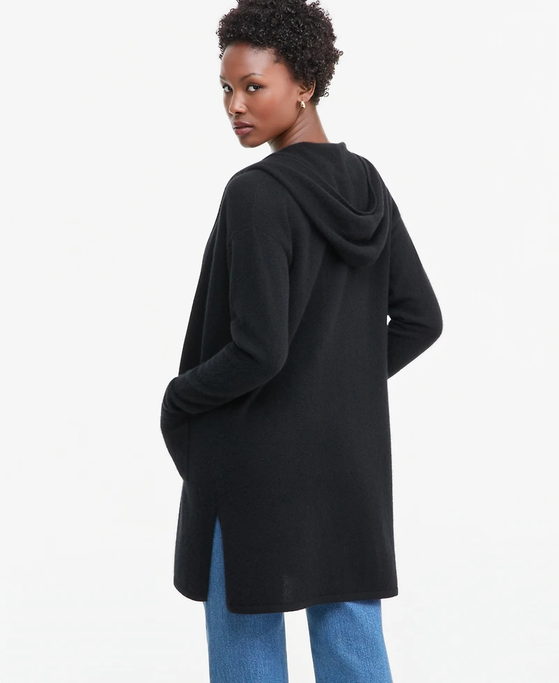 Charter Club Petite's 100% Cashmere Open-Front Hoodie, Created for Macy's