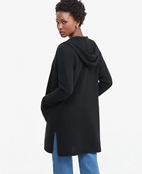 Charter Club Petite's 100% Cashmere Open-Front Hoodie, Created for Macy's