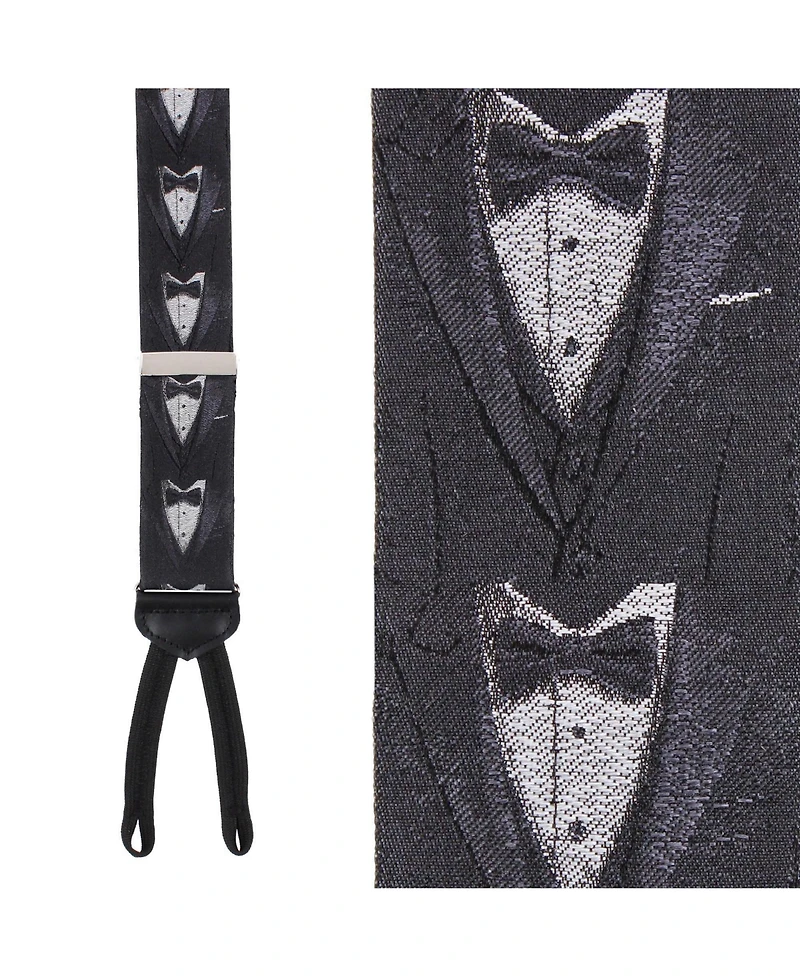 Trafalgar Men's The Formal Affair Sik Novelty Formal End Suspenders