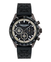 Aston Martin F1 Men's Quartz Gunmetal Silicone Strap Watch 44mm