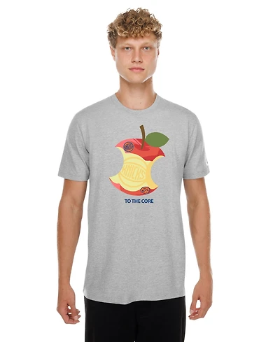 New Era Men's Gray York Knicks Hometown Apple T-Shirt