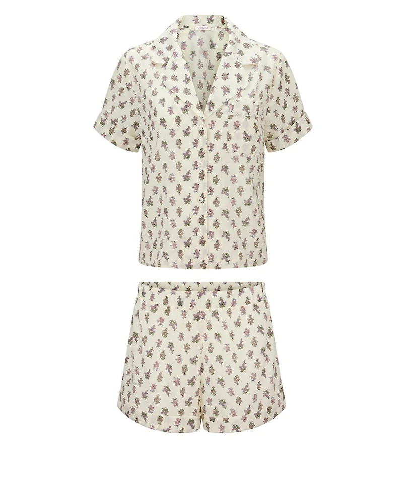 Adore Me Women's Lucero Short Sleeve Top & Shorts Pajama Set