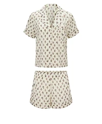 Adore Me Women's Lucero Short Sleeve Top & Shorts Pajama Set