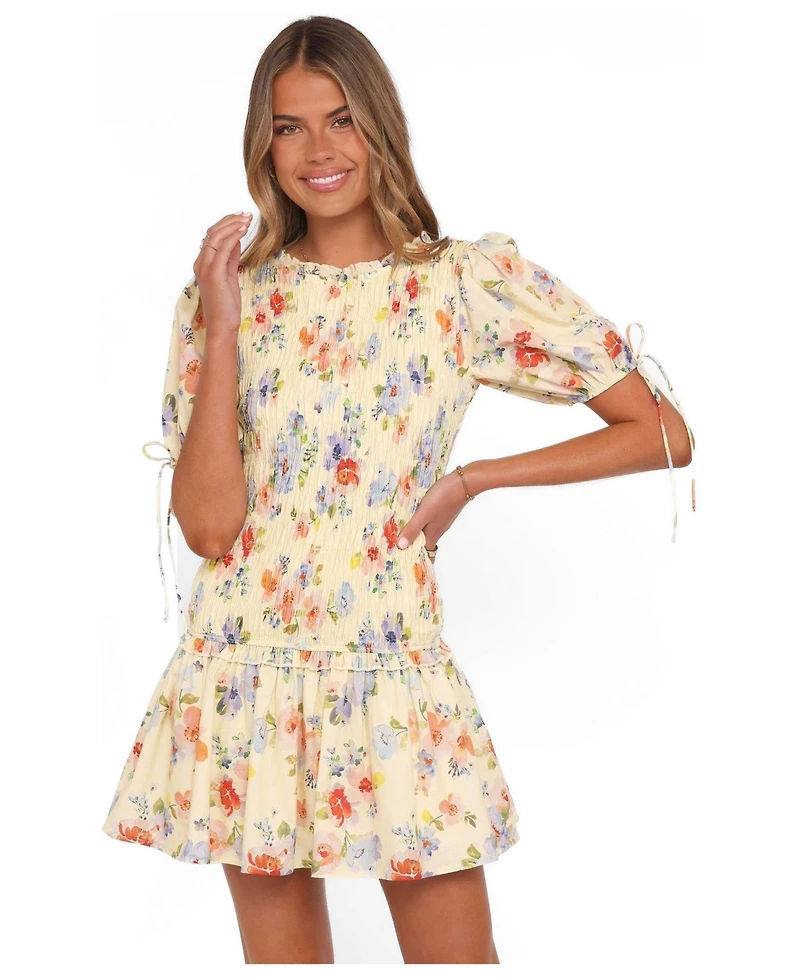 Petal and Pup Women's Kaelyn Gather Mini Dress