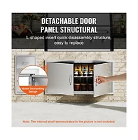 Sugift Bbq Access Door in Double Stainless Steel Flush Mount