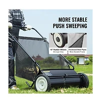 Sugift 26 in Push Lawn Sweeper with 2.6 cu ft Leaf and Grass Collector