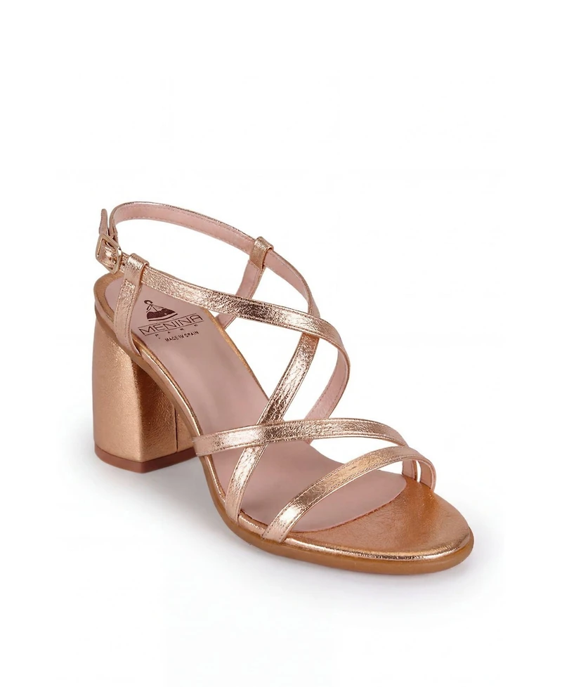 Menina Step Women's Cloe Leather Heeled Sandal