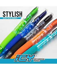 Pentel Icy (0.7mm) Mechanical Pencil, Assorted Barrels, 12-Pk
