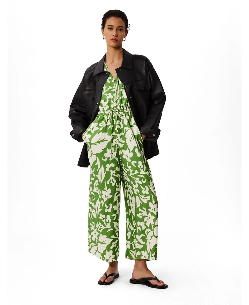 Whistles Women's Floral Tie Waist Jumpsuit