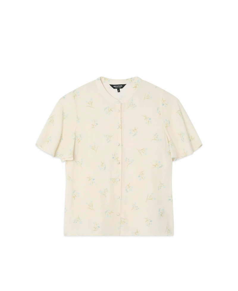 Whistles Women's Floral Button Front Shirt