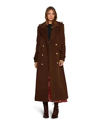 Belle & Bloom Women's Command Wool Blend Double Breast Maxi Coat