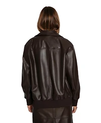 Belle & Bloom Women's Desert Moon Leather Bomber Jacket