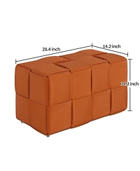 Streamdale Furniture Corduroy Square Ottoman Foot Rest