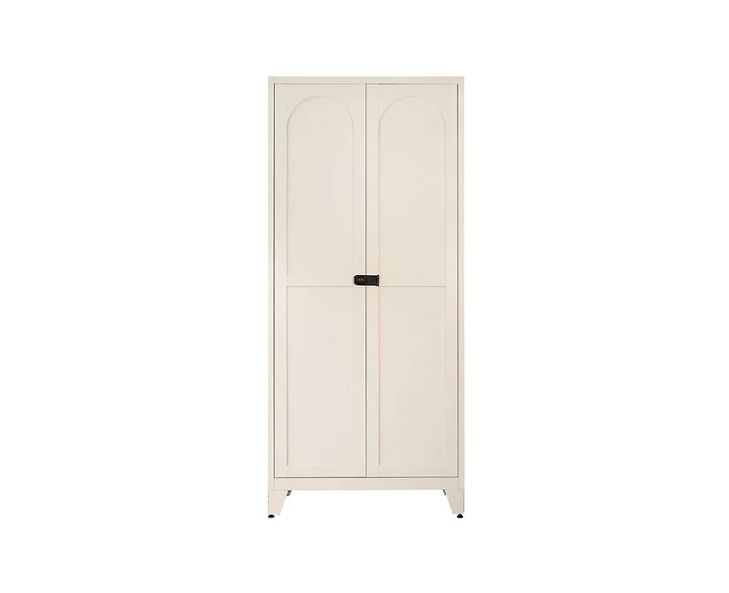 sumyeg Shapely Doors Cabinet Metal Storage with and Adjustable Shelves