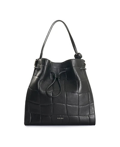 Velez Embossed Leather Tote Bag