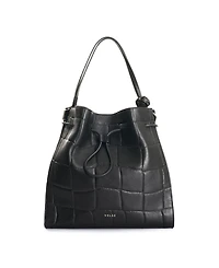 Velez Embossed Leather Tote Bag