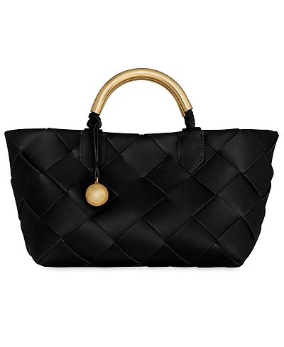 Rebecca Minkoff Frankie Woven Medium Leather Tote Handbag